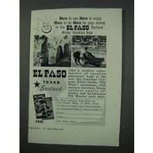 1960 El Paso Texas Tourism Ad - More To See