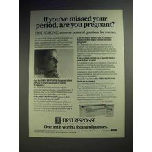 1988 First Response Pregnancy Test Ad - Missed Period