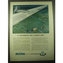 1948 Alcoa Aluminum Ad - A lightweight has a heavy role