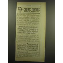 1949 Minneapolis Star and Tribune Ad - Cedric Adams - Latest in a book marker