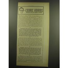 1949 Minneapolis Star and Tribune Ad - Cedric Adams - Latest in a book marker