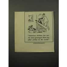 1950 American Airlines Ad - cartoon by George Price