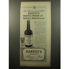 1950 Harvey's Sherries & Ports Ad - An announcement about Bristol Cream