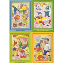 Noddy Balloons Big Ears Policeman Milkman 4x Postcard s