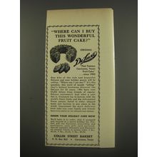 1956 Collin Street Bakery DeLuxe Fruit Cake Ad - Where can I buy this