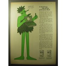 1960 Green Giant Peas Ad - A brand-new chip off the good green block