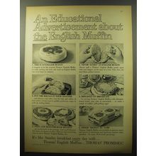 1960 Thomas' English Muffins Ad - An Educational advertisement