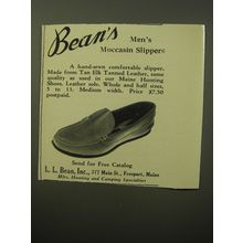 1960 Bean's Moccasin Slippers Advertisement