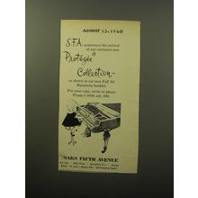 1960 Saks Fifth Avenue Fashion Ad - S.F.A. announces the arrival
