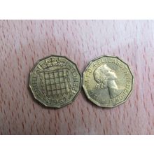 GB 1962 Elizabeth II Brass Threepence 3d Coin High Grade AU