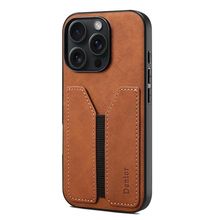Denior D07 DV Elastic Card Slot PU Back Cover Phone Case, For iPhone 16e, For iP