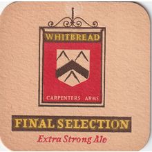 BEER MAT - WHITBREAD BREWERY - FINAL SELECTION - (Cat 028) - (1960)