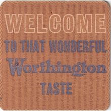 BEER MAT - WORTHINGTON BREWERY - THAT WONDERFUL TASTE - (Cat 040) - (1963)