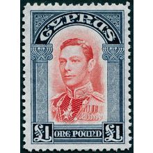 Cyprus 1938 £1 scarlet & indigo SG163 unused
