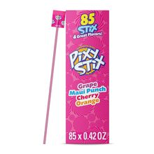 Wonka Pixy Stix, Sour Powder Straws, Grape, Maui Punch, Cherry, and Orange, Swee