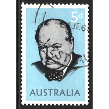 AUSTRALIA 1965: SIR WINSTON CHURCHILL MEMORIAL ISSUE - 5d USED (G1)