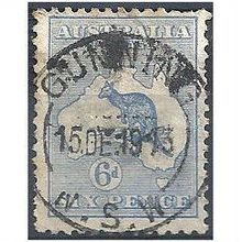 Australia 1913 SG9 6d Ultramarine Fine.Used.