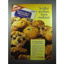 1986 Sara Lee Hearty Fruit Muffins Ad - Goodness