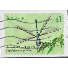AUS 2017 $1.00 (S/A) 'DRAGONFLIES - ARROWHEAD' (ON PAPER) FINE USED (EBID64-079)