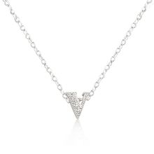 Micro-Pave Initial V Pendant