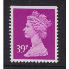 X1058 UG101 39p Bright Mauve LITHO WALSALL IMPERF TOP ~ Unmounted Mint