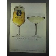 1966 Lowenbrau Beer Ad - Run Out Order Champagne