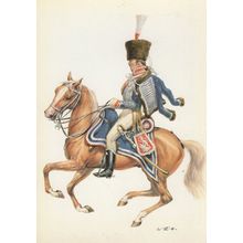 Kurfustentum Hessen Kassel 1813 Garde Husaren Soldier Postcard