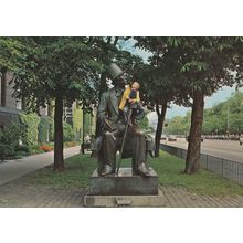 Hans Christian Anderson Statue German 1980s Postcard