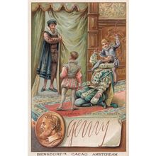 Henry VI 6 Printed Signed Bendorps Drink Cocoa Postcard Antique Trade Card