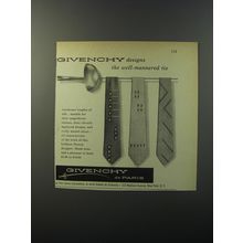 1953 Givenchy Ties Advertisement - Givenchy designs the well-mannered tie