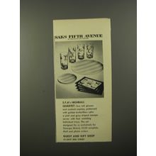 1954 Saks Fifth Avenue Highball Quartet Advertisement
