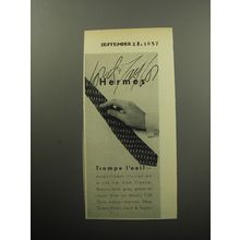 1957 Lord & Taylor Hermes Ties Advertisement - Trompe l'oeil