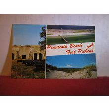 FORT PICKENS, PENSACOLA BEACH, GULF OF MEXICO, FLORIDA, USA unused postcard =