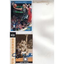 STEPHEN CURRY & CHRIS MULLIN AUTO 2019/04 GOLDEN STATE WARRIORS WORLD CHAMPIONS