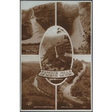 Famous Hills of North Devon, c.1920s - Sweetman RP Postcard