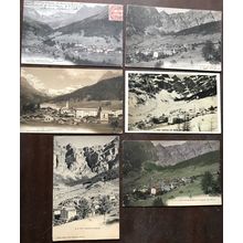 6 postcards lot Switzerland VS Valais Loèche-les-Bains posted 1907-1928 Jullien