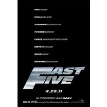 Fast Five (2011)_1 Movie Film Poster Canvas iconic design