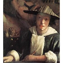 Vermeer_Young_Girl_with_a_Flute Poster Canvas Movie Film Print A0 A1 A2 A3 A4 A5