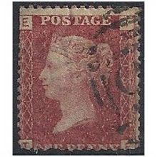 1858 SG43 1d Red Plate 157 Good/Fine Used "TE".