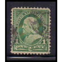 Used 279 1c Benjamin Franklin Almost Very Fine K0213