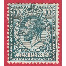 GB KGV 1924 10d TURQUOISE BLUE SG428 LIGHTLY USED