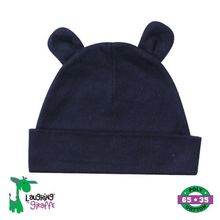 The Laughing Giraffe Baby Bear Ears Beanie Hat[ 0-6M Black ]