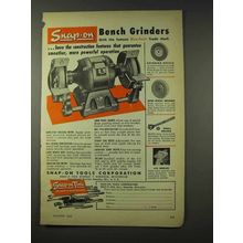 1948 Snap-On Bench Grinder Ad - Powerful Operation