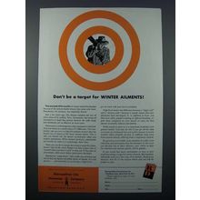 1954 Metropolitan Life Insurance Ad - Winter Ailments