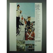 1967 Ontario Canada Tourism Ad - Friendly, Familiar, Foreign and Near
