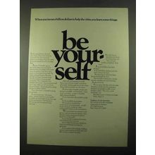 1969 Institute of Life Insurance Ad - Be Your Self