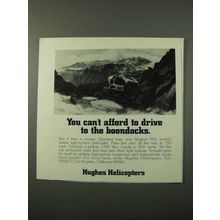 1972 Hughes 500 Helicopter Ad - Can't Drive Boondocks