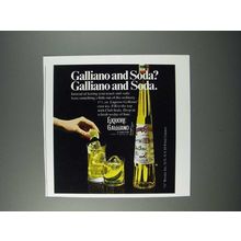 1976 Galliano Liqueur Ad - Galliano and Soda?