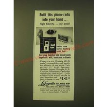 1951 Radio Wire Television Inc. Lafayette Radio Ad - Build this phono-radio