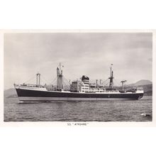 SS Ayrshire Scottish Shire Line Ship Plain Back Postcard Photo